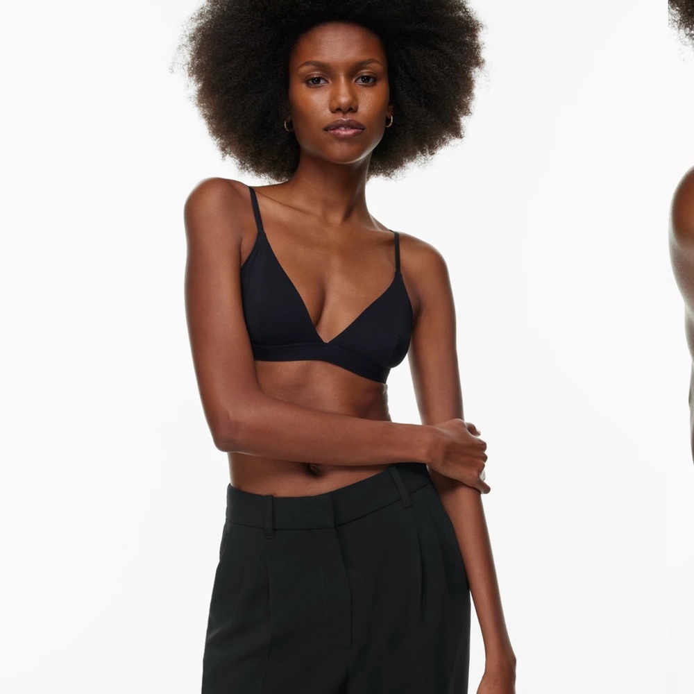 Aritzia Talula Triangle Bralette DARK GREEN